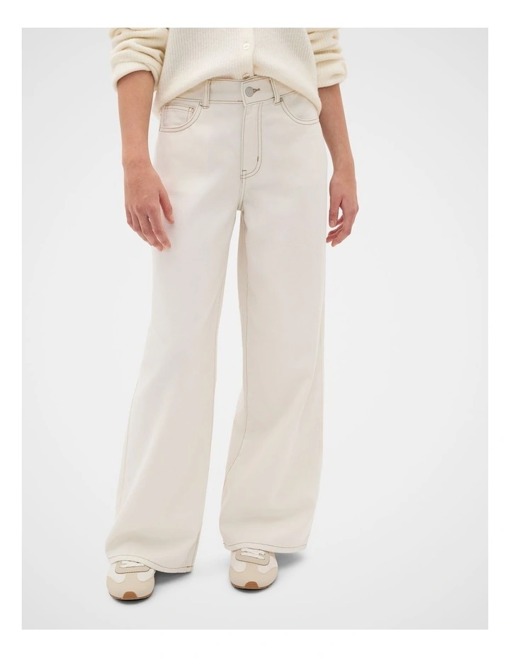 Core Straight Denim Jean in Classic Cream image 1