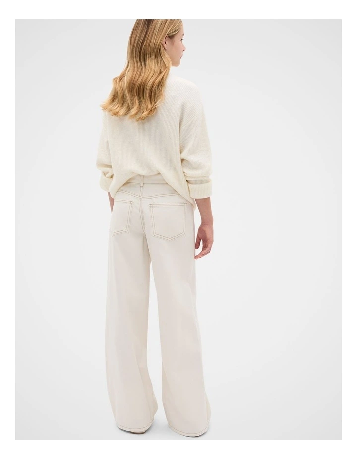 Core Straight Denim Jean in Classic Cream image 2