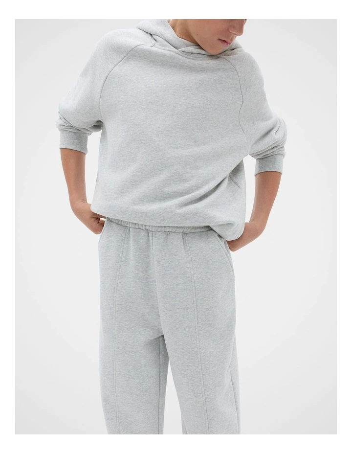 Tapered Track Pant in Mid Grey Marle image 3