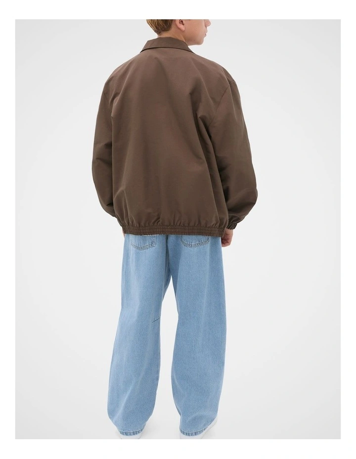 Waxed Spray Jacket in Chocolate image 2