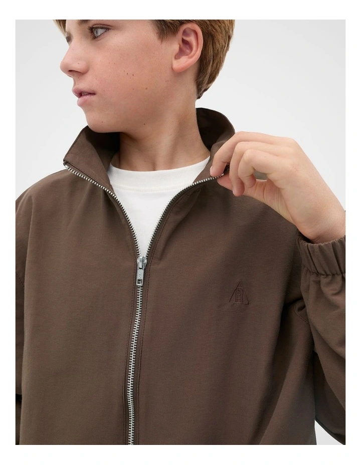 Waxed Spray Jacket in Chocolate image 3