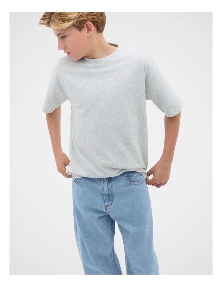 Essential Tee in Mid Grey Marle image 1