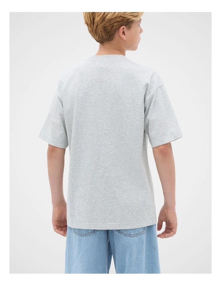 Essential Tee in Mid Grey Marle image 2