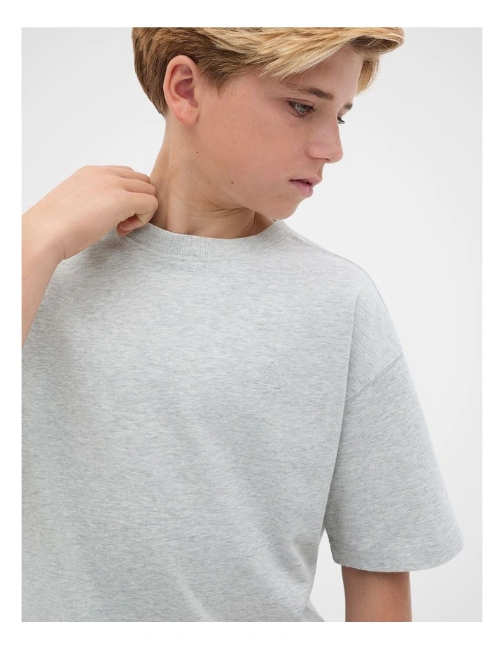 Essential Tee in Mid Grey Marle image 4