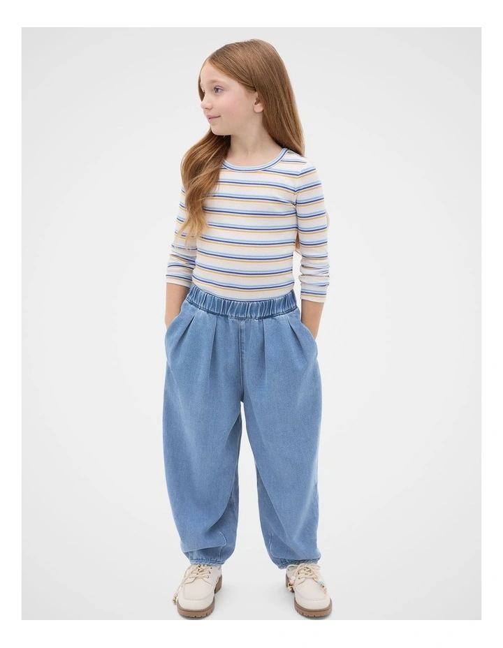 Stripe Rib Tee in Multi image 3