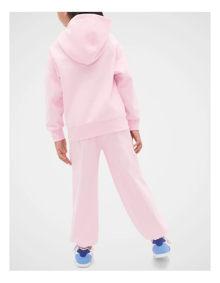 Contrast Stitch Hoodie in Pink Lemonade image 2