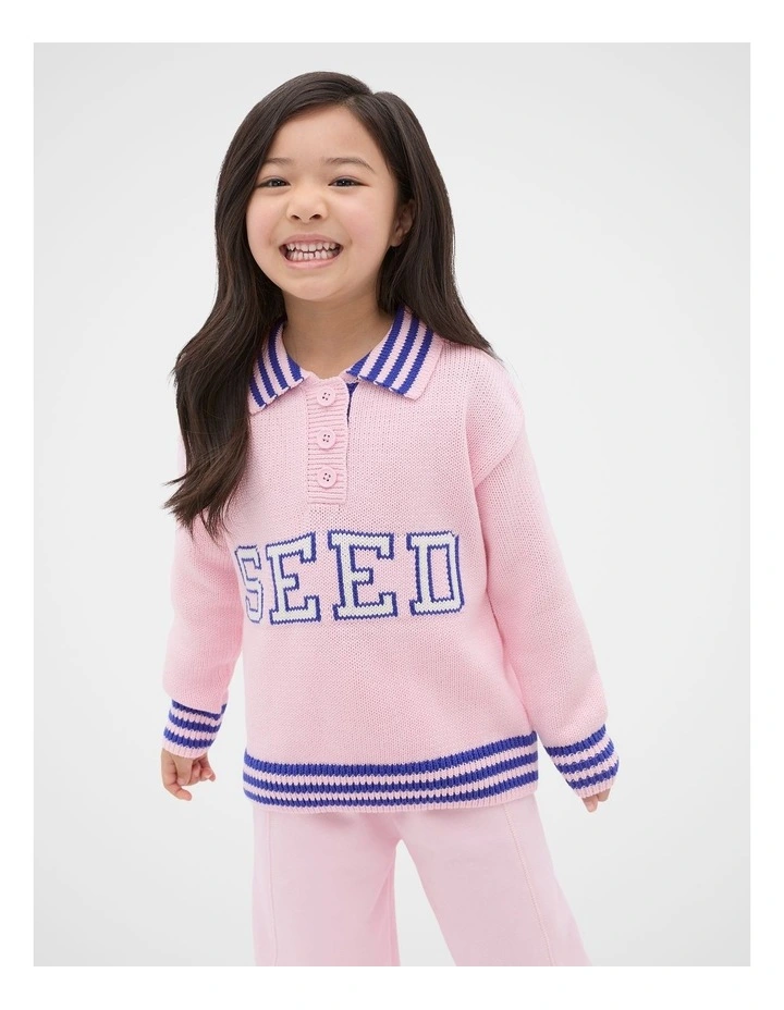 Retro Logo Knit in Pink Lemonade image 1