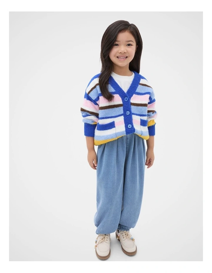 Denim Balloon Pant in Mid Blue image 3