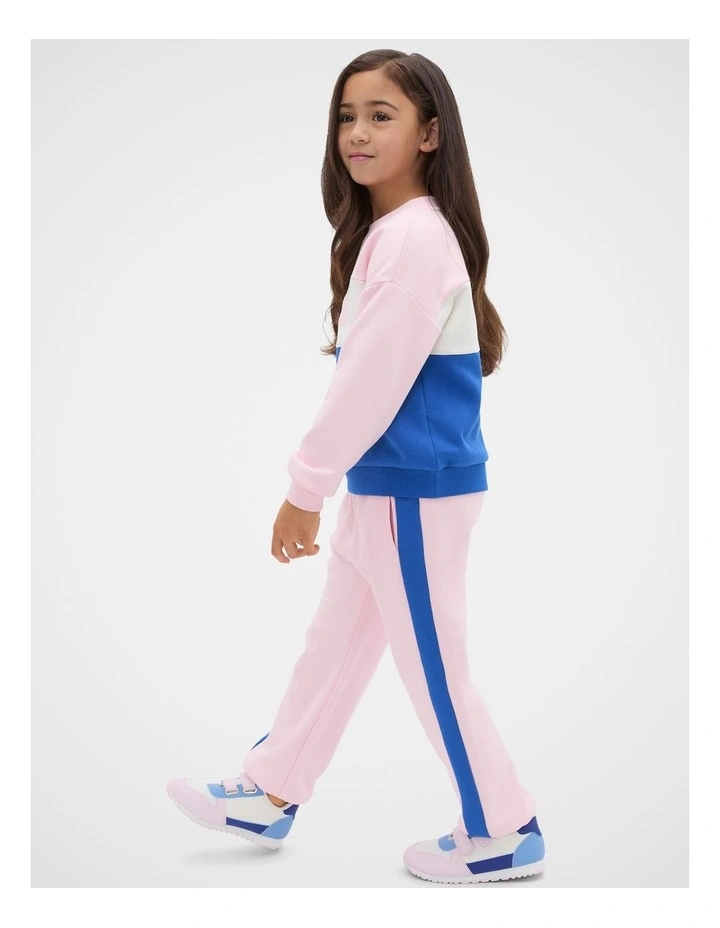 Contrast Panel Track Pant in Pink Lemonade image 3