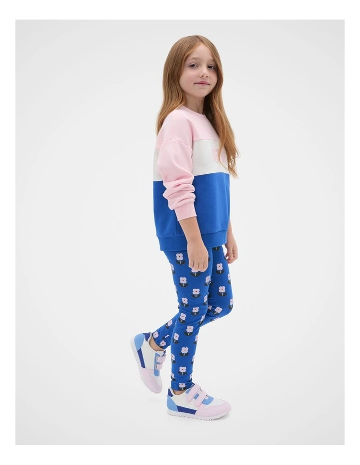 Floral Legging in Cobalt image 3