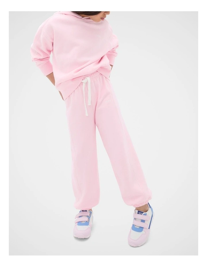 Contrast Stitch Track Pant in Pink Lemonade image 1