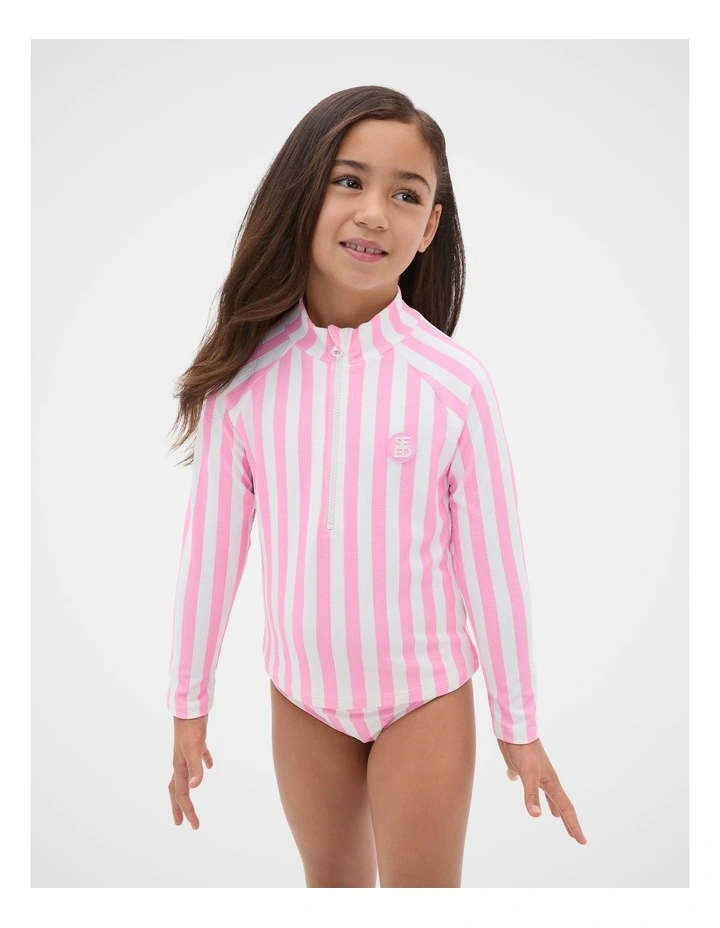 Stripe Rash Set in Candy Pink image 1