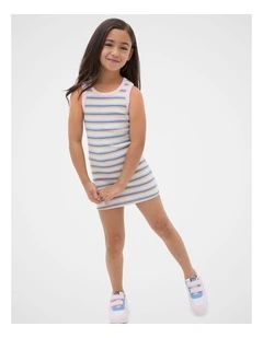 Logo Rib Dress in Multi
