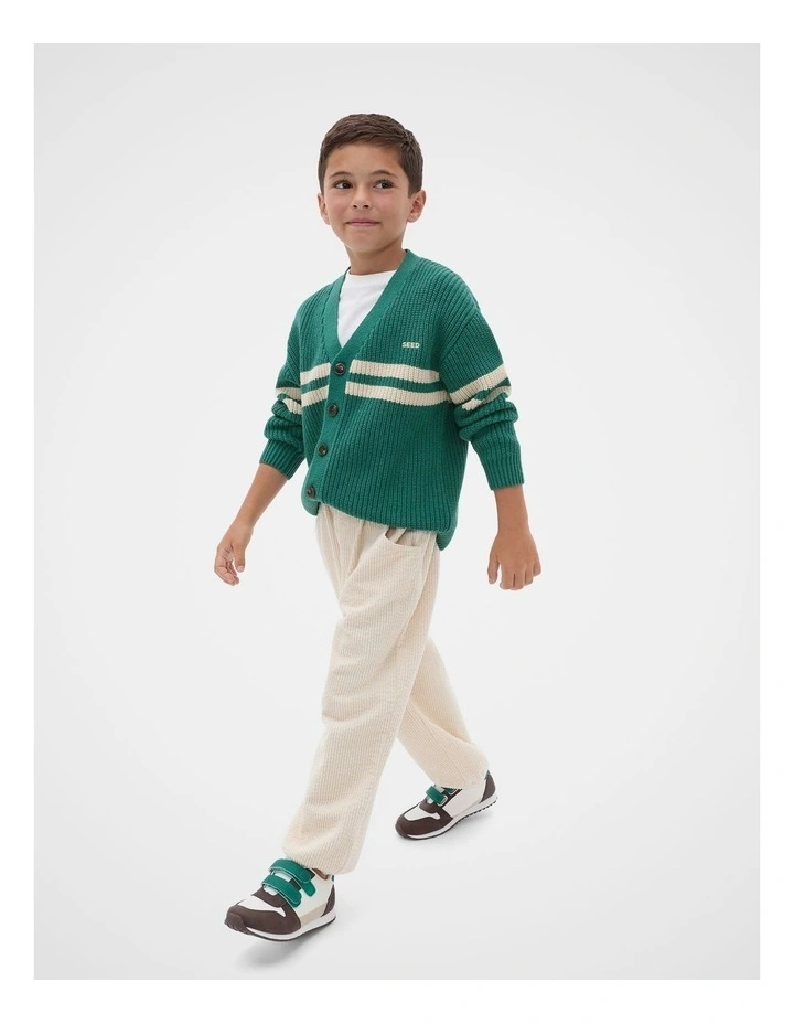 Varsity Cardigan in Jungle Green image 3