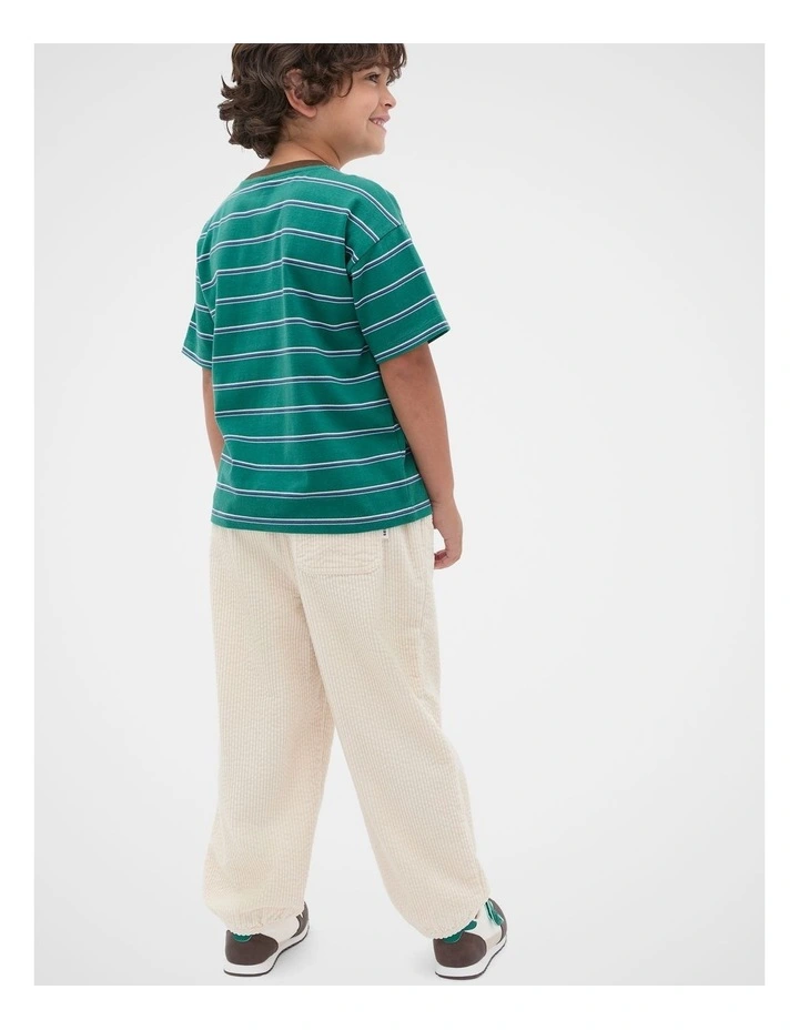 Stripe Pocket Tee in Jungle Green image 2