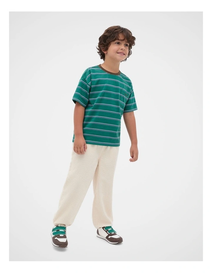Stripe Pocket Tee in Jungle Green image 3