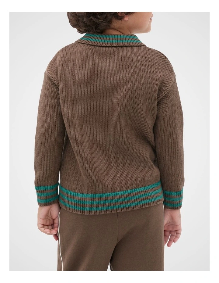 Retro Logo Knit Sweaters in Cacao image 2