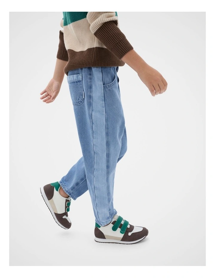 Two Tone Jean in Mid Blue image 1