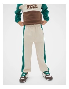 Contrast Panel Track Pant in Moonstone