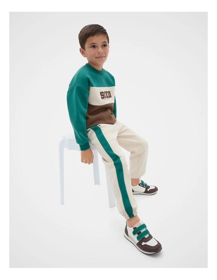 Contrast Panel Track Pant in Moonstone image 3