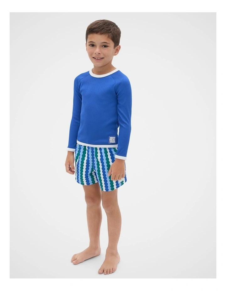 Textured Rib Rashvest in Cobalt image 3
