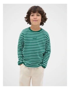 Core Logo Rugby Jumper in Jungle Green