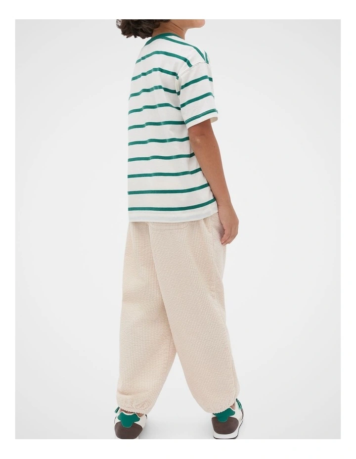 Stripe Logo Tee in Jungle Green image 2