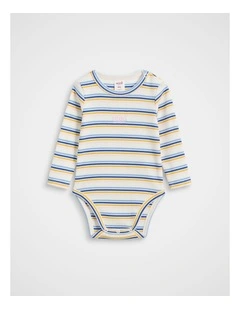 Stripe Rib Bodysuit in Multi