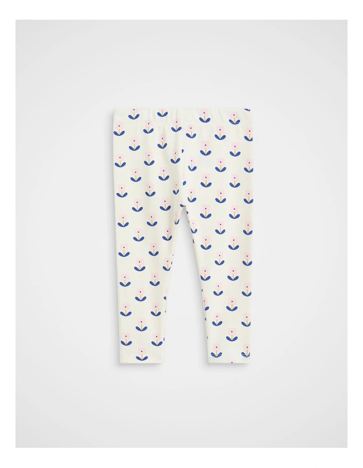 Floral Legging in Classic Cream image 1