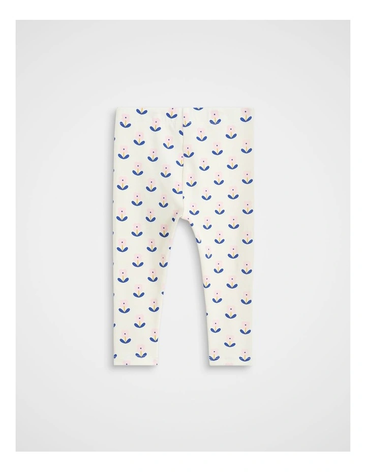 Floral Legging in Classic Cream image 2