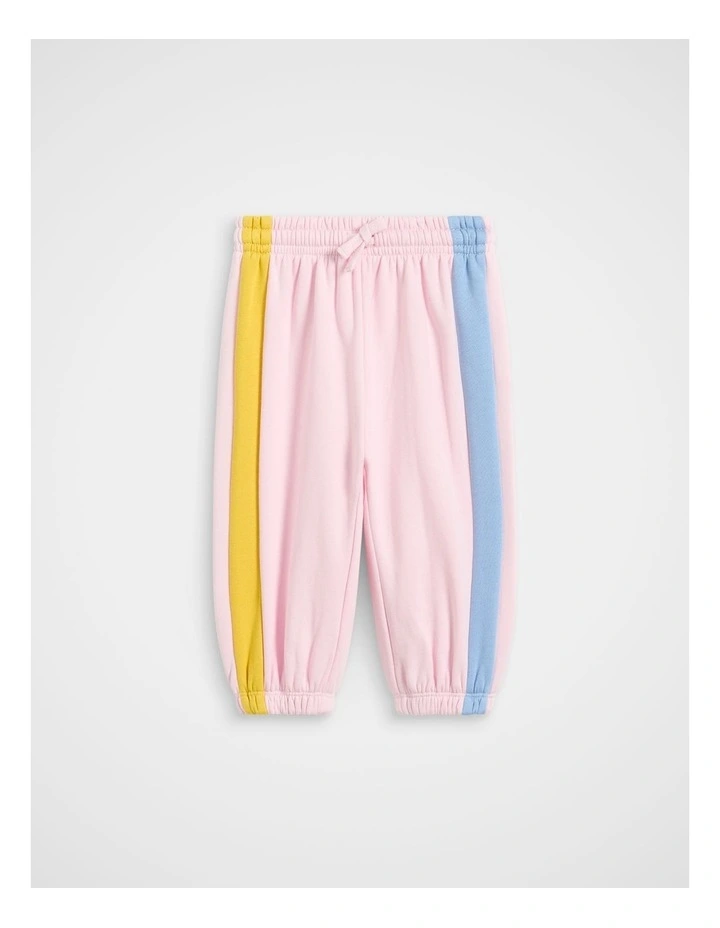 Contrast Panel Track Pant in Pink Lemonade image 1