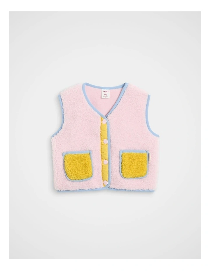 Teddy Gilet in Pink Lemonade image 1