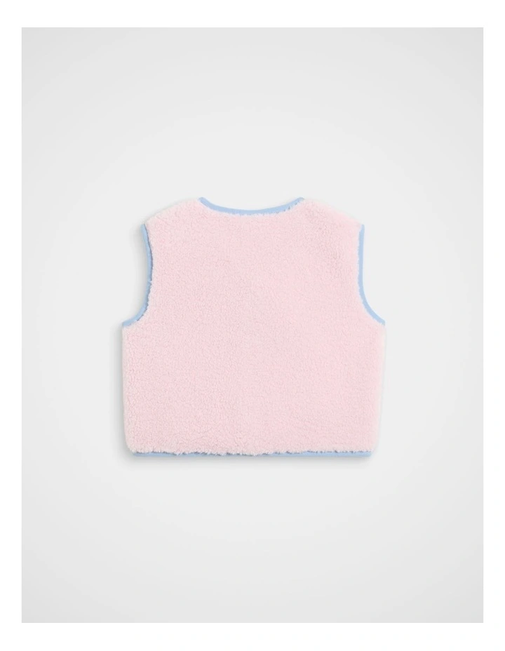 Teddy Gilet in Pink Lemonade image 2