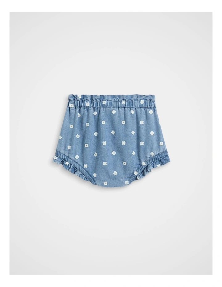 Floral Denim Bloomer in Mid Blue image 2
