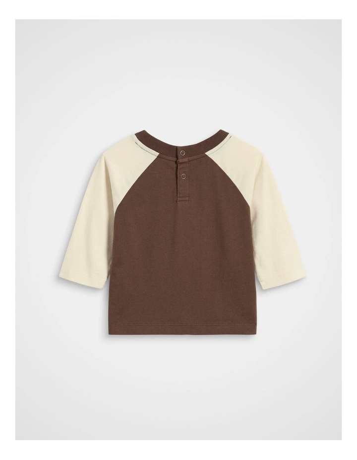 Pup Raglan Tee in Cacao image 2