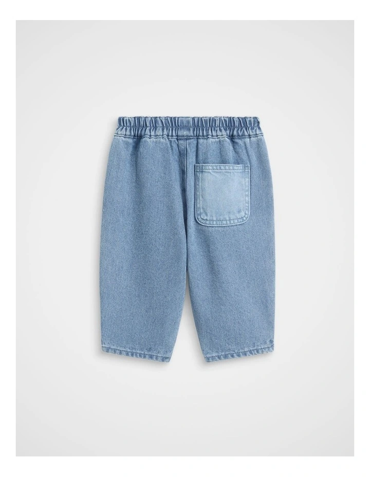 Two Tone Denim Pant in Mid Blue image 2