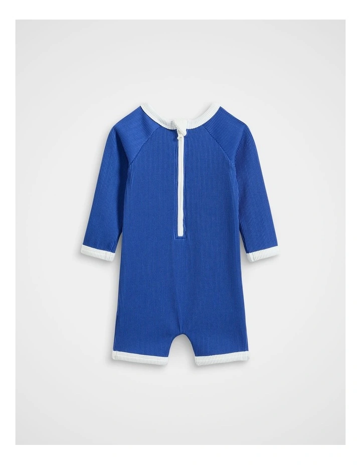 Textured Rib Swimsuit in Cobalt image 2