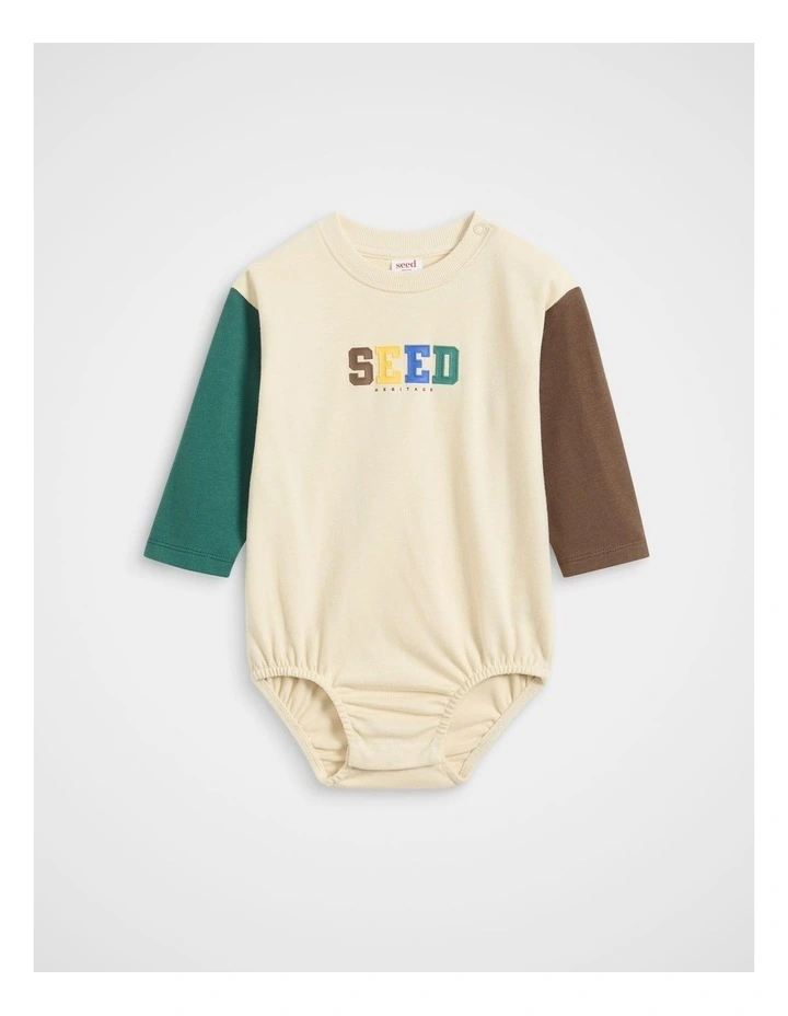 Colourblock Rugby Bodysuit in Multi image 1
