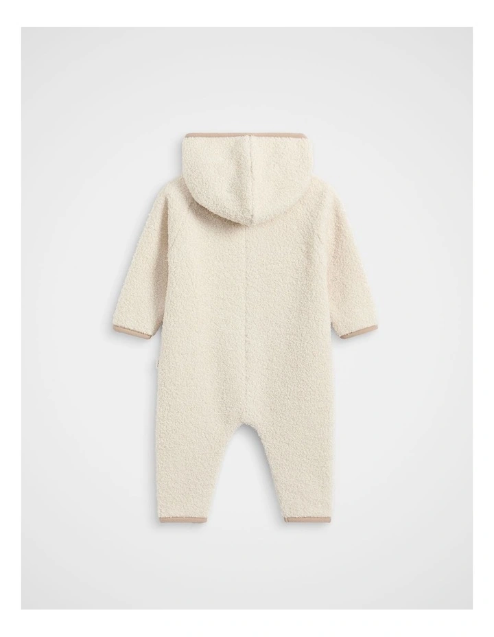 Teddy Zip Coverall in Oat image 2