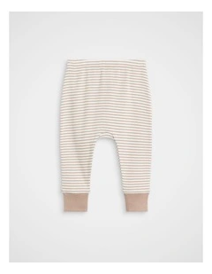 Logo Stripe Legging in Acorn Stripe