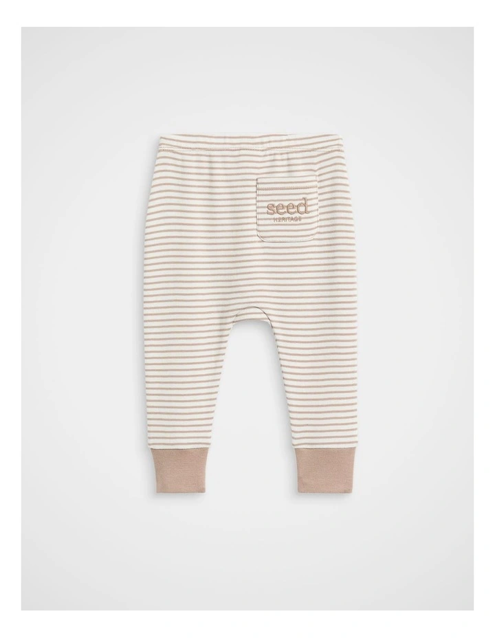 Logo Stripe Legging in Acorn Stripe image 2