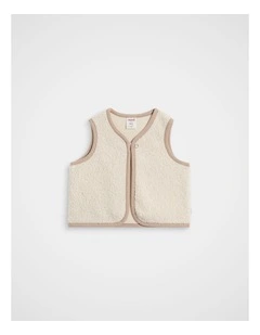 Teddy Vest in Oat