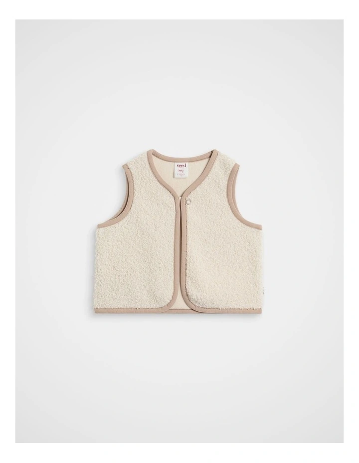Teddy Vest in Oat image 1