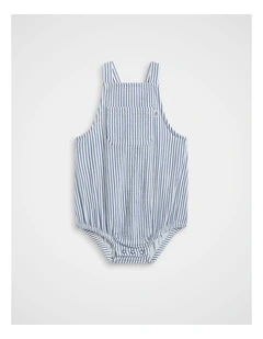 Stripe Romper in Navy