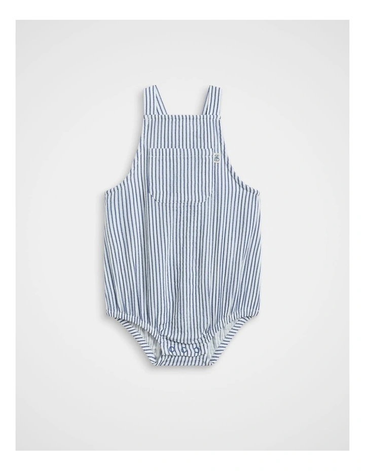 Stripe Romper in Navy image 1