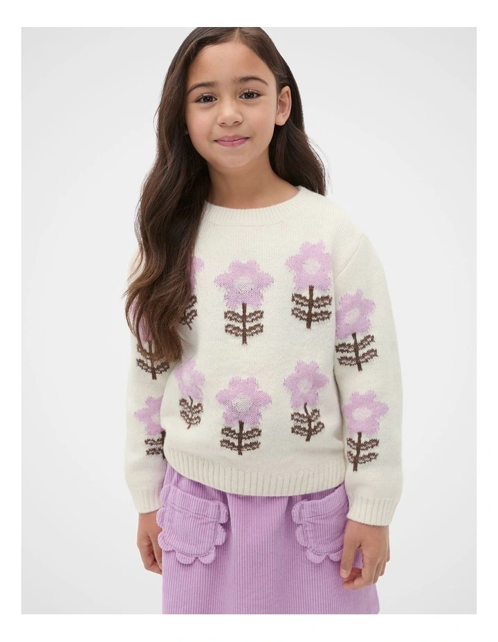 Floral Knit Sweater image 1