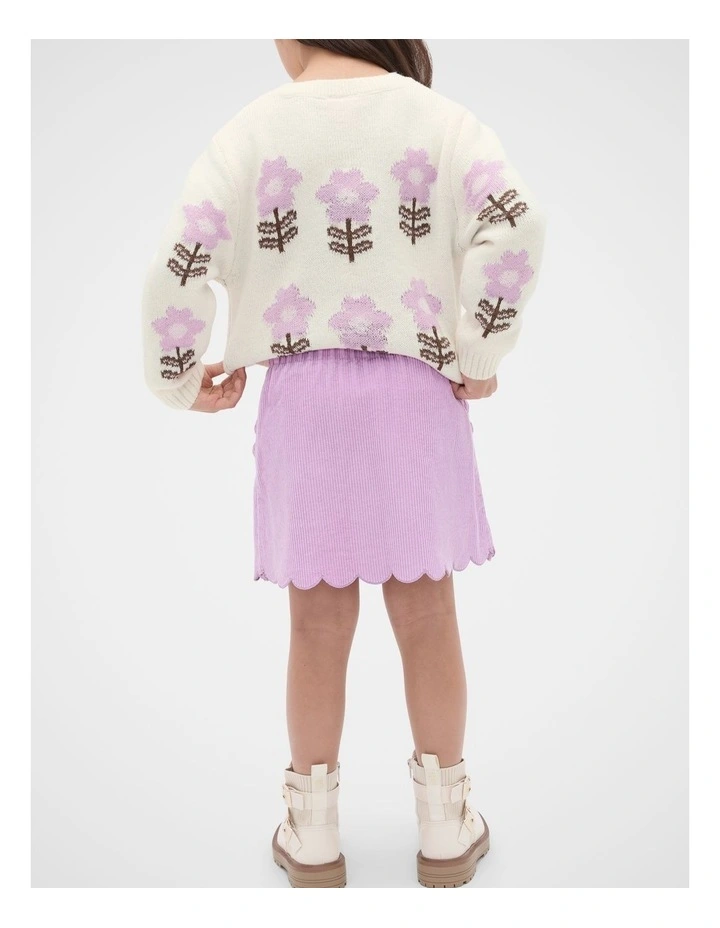 Scallop Cord Skirt in Orchid image 2