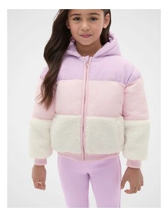 Colour Block Puffer Jacket