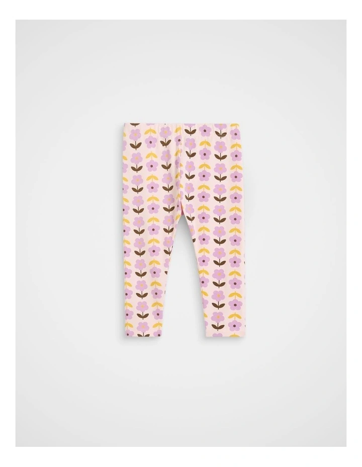 Floral Legging in Pink Lemonade image 1