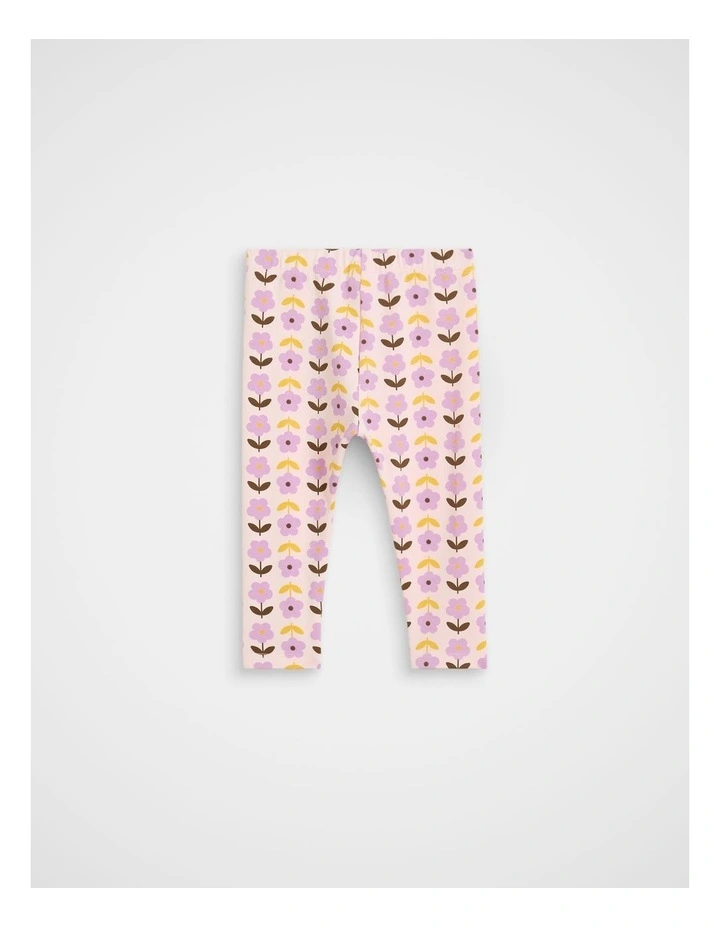 Floral Legging in Pink Lemonade image 2